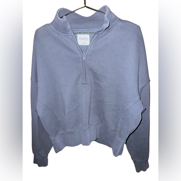 Abercrombie Essential Sunday Quarter Zip Dark Gray Sweatshirt size medium - Picture 4 of 4